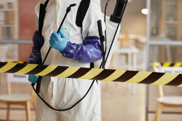 Professional Biohazard Cleanup technician working in Twin Bridges, CA